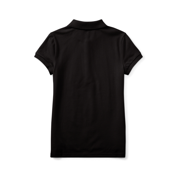 Polo Black Stretch Mesh Polo Shirt Girls 7-16 2