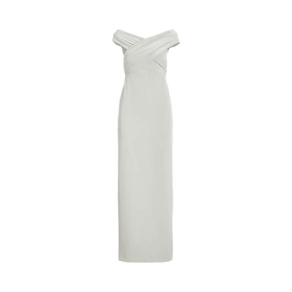 Crepe Off-the-Shoulder Gown Lauren 1