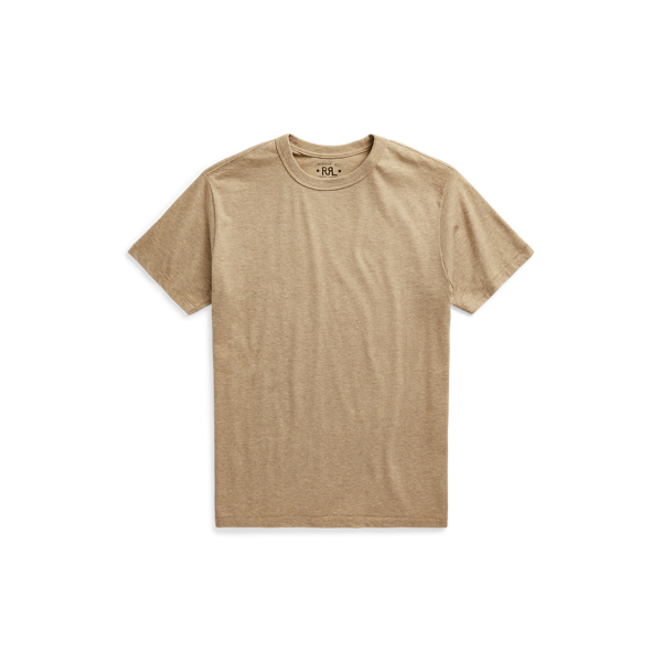 Khaki Heather Garment-Dyed Crewneck T-Shirt RRL 1