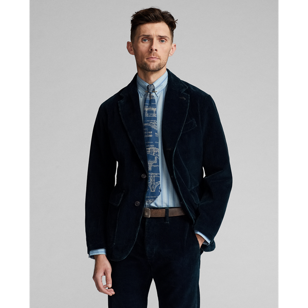 Unconstructed Indigo Corduroy Sport Coat for Men | Ralph Lauren® BR