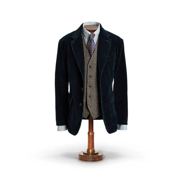 Unconstructed Indigo Corduroy Sport Coat for Men | Ralph Lauren® BR