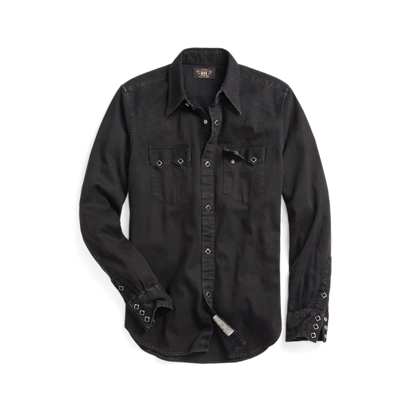 Slim Fit Denim Western Shirt