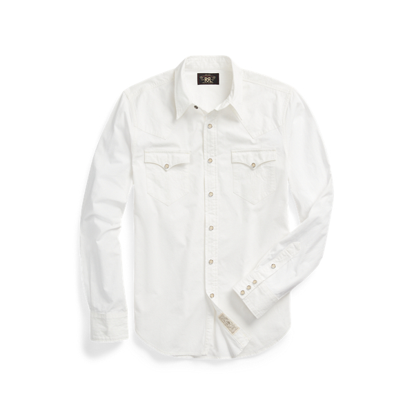 Men s White Double RL Button Down Shirts Ralph Lauren