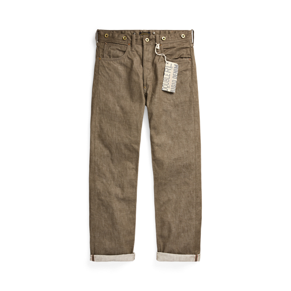 RRL by Ralph Lauren Distressed Twill Workshirt Service Green