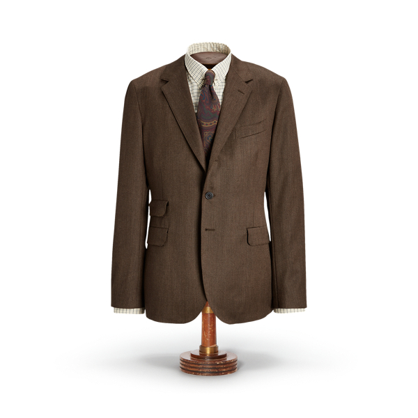 Veste de costume en sergé de laine