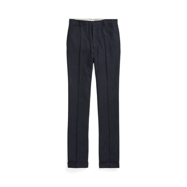 Slim Striped Herringbone Suit Trouser