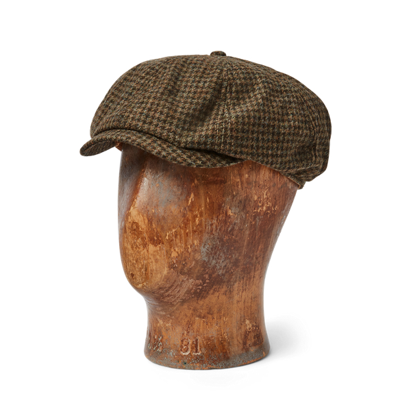Houndstooth Wool Twill Newsboy Cap RRL 1