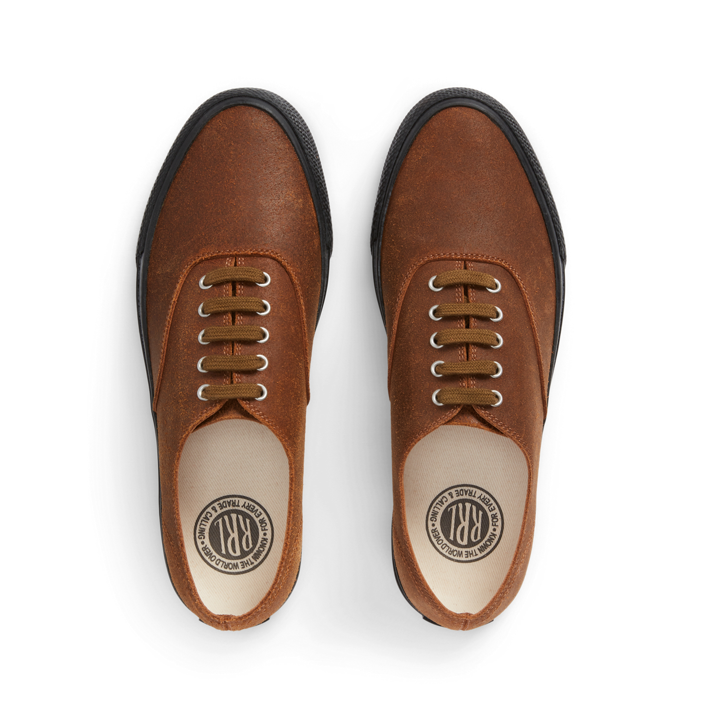 Мужские кроссовки Ralph Lauren Roughout Suede, цвет: Коричневый — фото 2