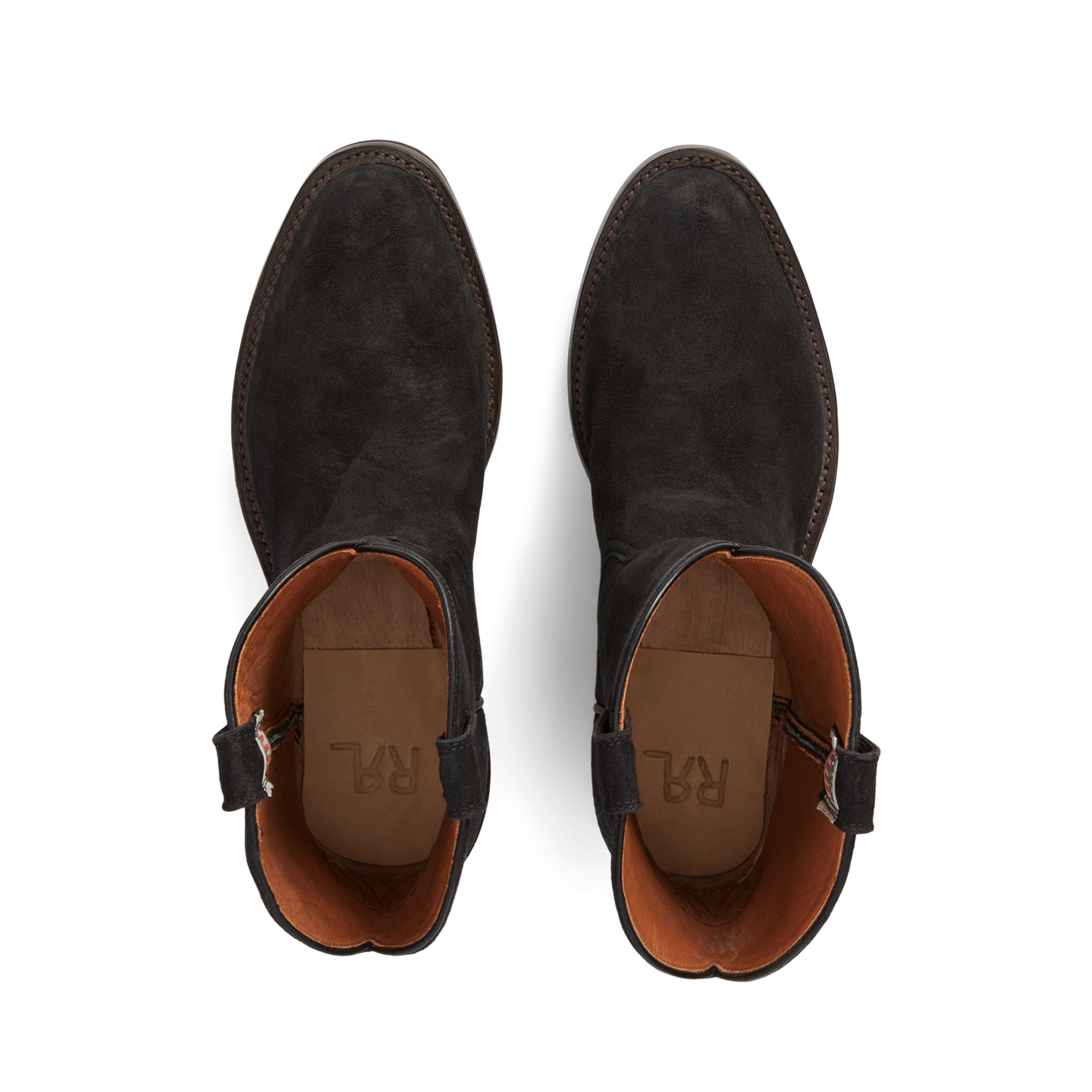 Мужские ботинки Ralph Lauren Roughout Suede, цвет: Чёрный — фото 2