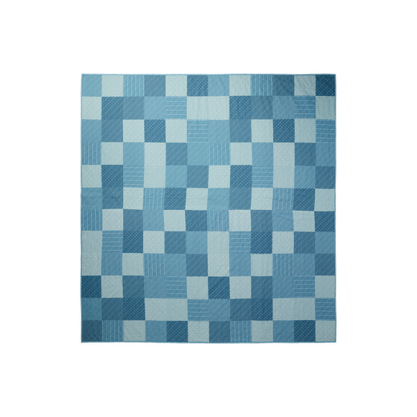 Indigo/Cream Patchwork-Print Tablecloth RRL 1