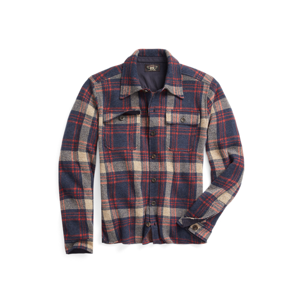 Karierter Arbeitshemd-Pullover RRL in 1