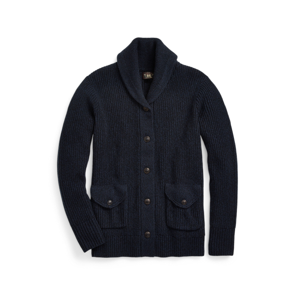 Navy Cashmere Shawl Collar Cardigan RRL 1