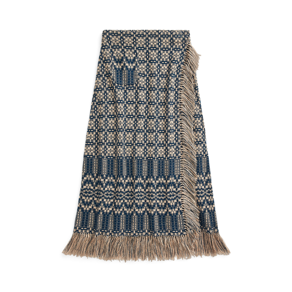 新着【RRL RalphLauren】Linen-Wool Jacquard Fringe Wrap Skirt s7-1485155_lifestyle?$rl_4x5_pdp$