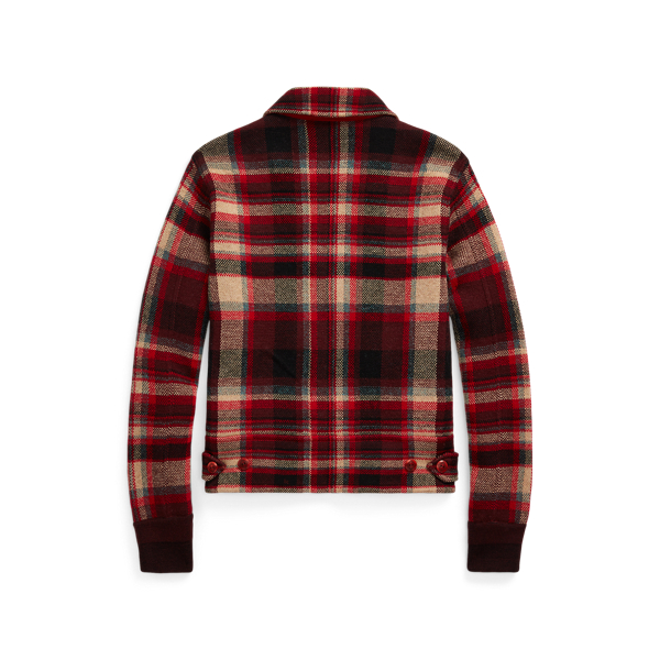 Plaid Wool-Cashmere Jumper Jacket