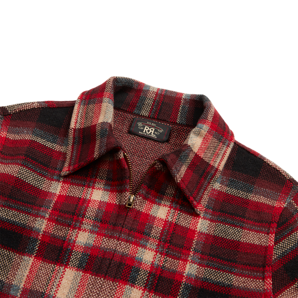 Plaid Wool-Cashmere Jumper Jacket