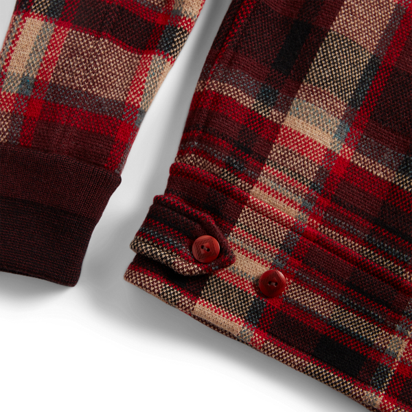 Plaid Wool-Cashmere Jumper Jacket