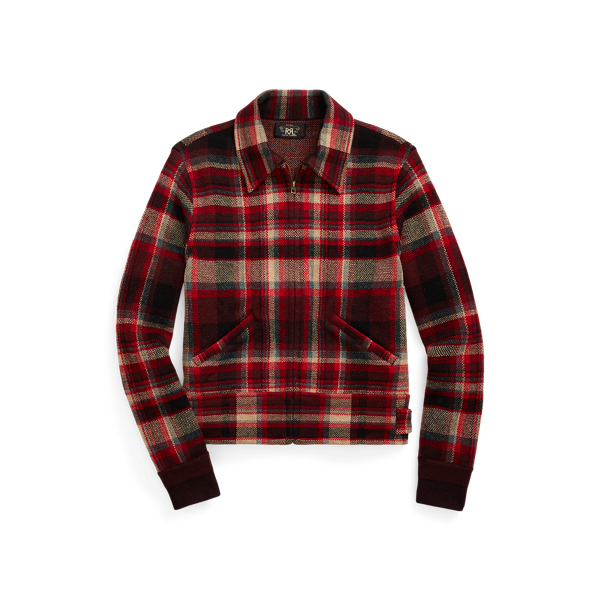 Plaid Wool-Cashmere Jumper Jacket