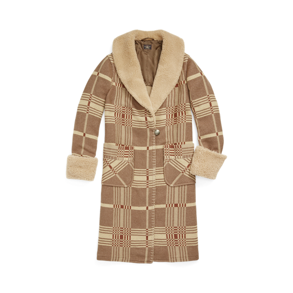 Shearling-Collar Jacquard Coat RRL for winter 1