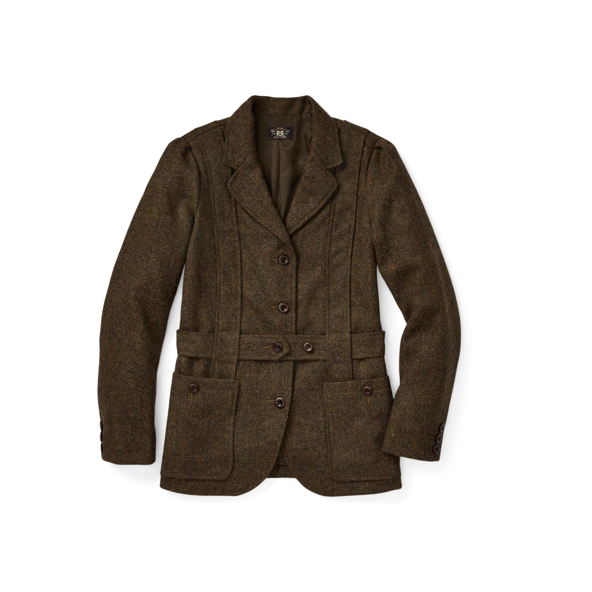 Wool Tweed Belted Jacket