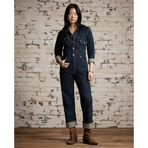 Женский комбинезон Ralph Lauren Indigo Denim Coverall, цвет: Варёный