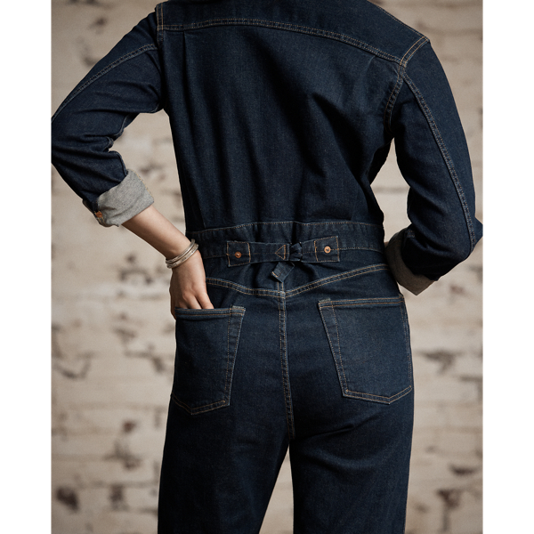 RRL ラルフローレン　ダークブルー デニム カバーオール EXCELLENT USED】RRL ラルフローレン デニム カバーオール