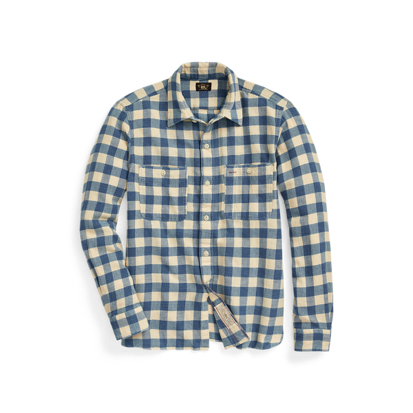 Plaid Cotton-Linen Shirt