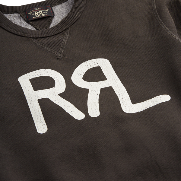 RRL ニット　コットンブレンドフリースニット　スウェットシャツ　L ロゴ コットンブレンド フリース スウェットシャツ | ラルフ