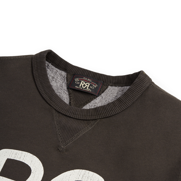 RRL ニット　コットンブレンドフリースニット　スウェットシャツ　L ロゴ コットンブレンド フリース スウェットシャツ | ラルフ