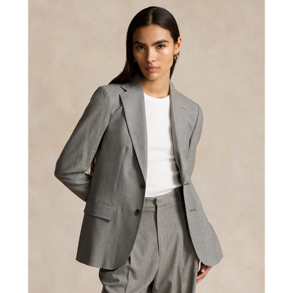 Ladies grey blazer jacket sale