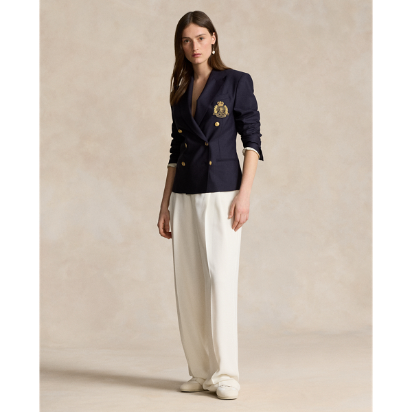 Ralph lauren navy crest blazer online