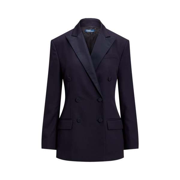 Ralph lauren double breasted wool blazer online