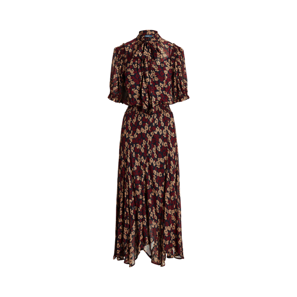 Gebl&uuml;mtes Kleid mit Bindekragen Polo Ralph Lauren in 1