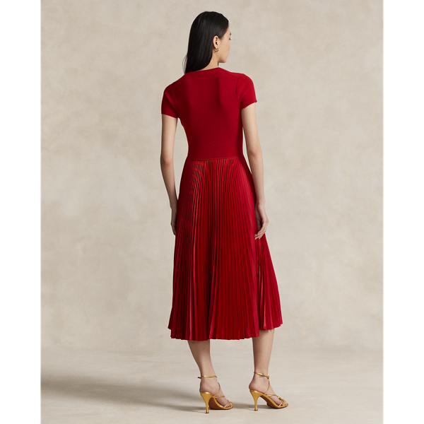 Robe pliss&eacute;e hybride Nouvel An lunaire Polo Ralph Lauren en Rouge Ralph 5