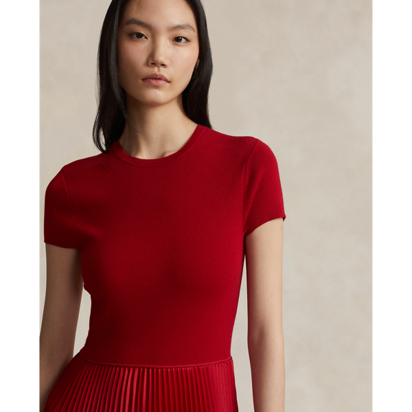 Robe pliss&eacute;e hybride Nouvel An lunaire Polo Ralph Lauren en Rouge Ralph 6