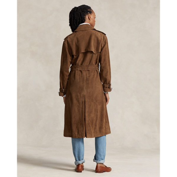 Lambskin Suede Trench Coat for Women Ralph Lauren UK