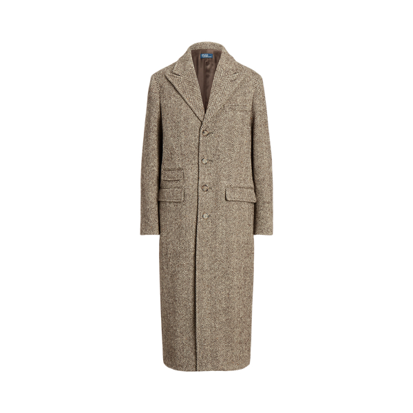 Plaid Wool Herringbone Coat Polo Ralph Lauren 1