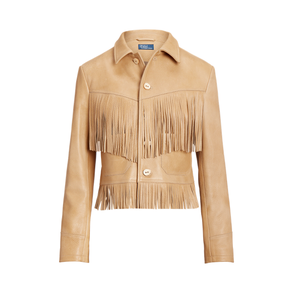 Fringe Waxed Leather Jacket