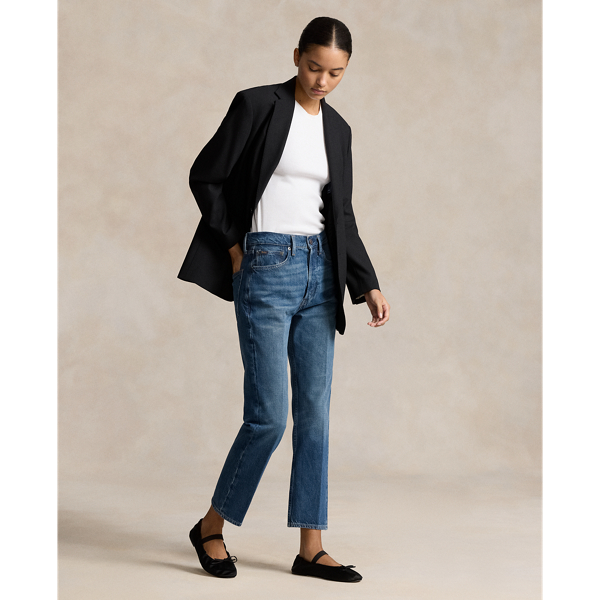 High-Rise Relaxed Straight Crop Jean