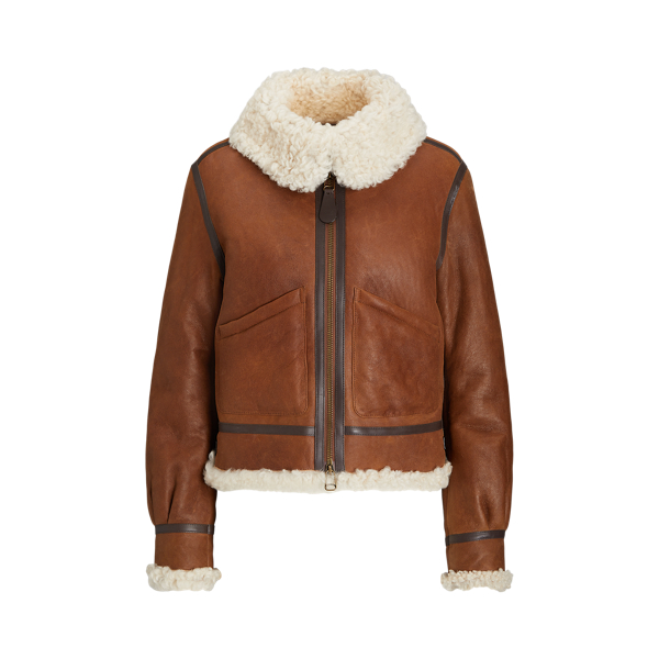 Lauren Ralph Lauren Faux-Shearling selling Moto Coat Xl