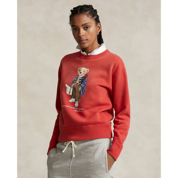 Polo Bear Fleece Crewneck Sweatshirt for Women Ralph Lauren UK