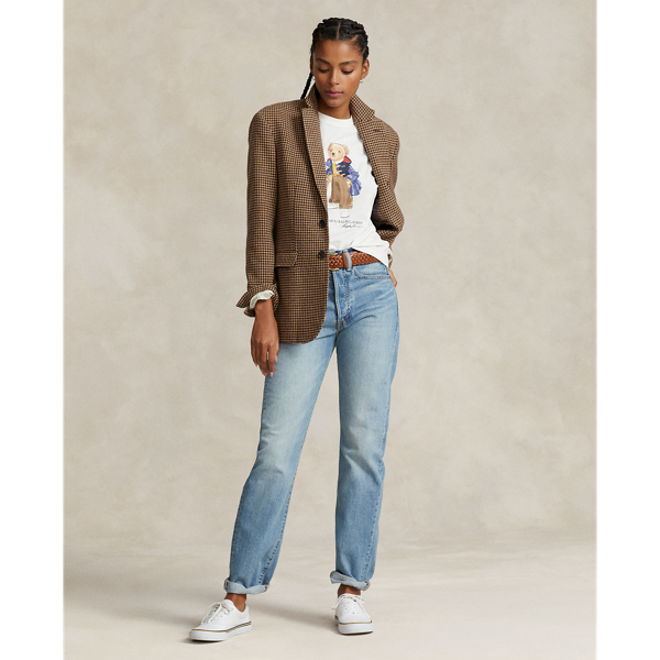 Jersey-T-Shirt mit Polo Bear Polo Ralph Lauren in Deckbeizen-Wei&szlig; 4