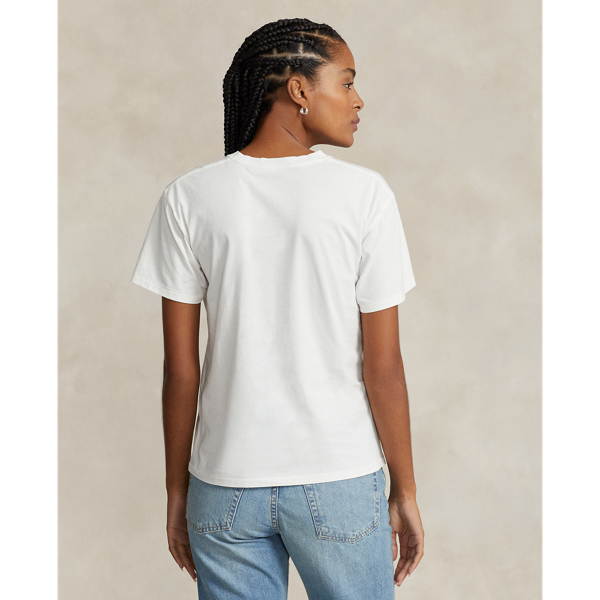 Jersey-T-Shirt mit Polo Bear Polo Ralph Lauren in Deckbeizen-Wei&szlig; 5