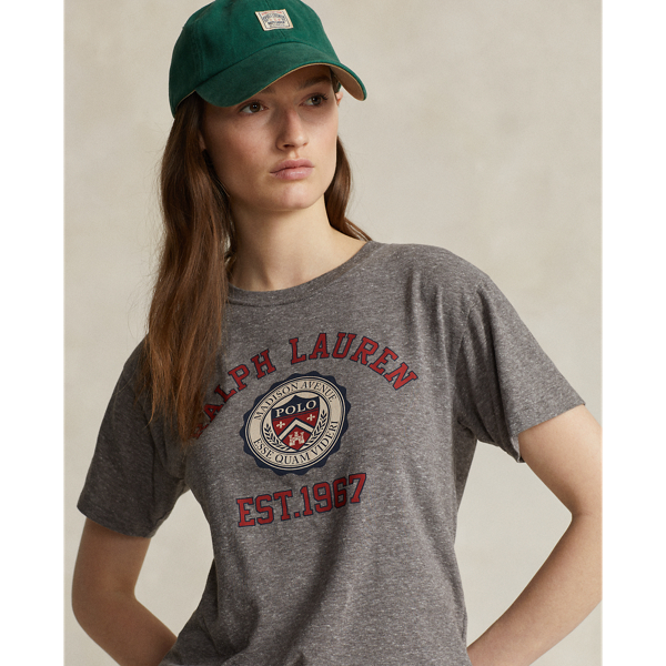 Heather Grey Logo Graphic Tee Polo Ralph Lauren 6