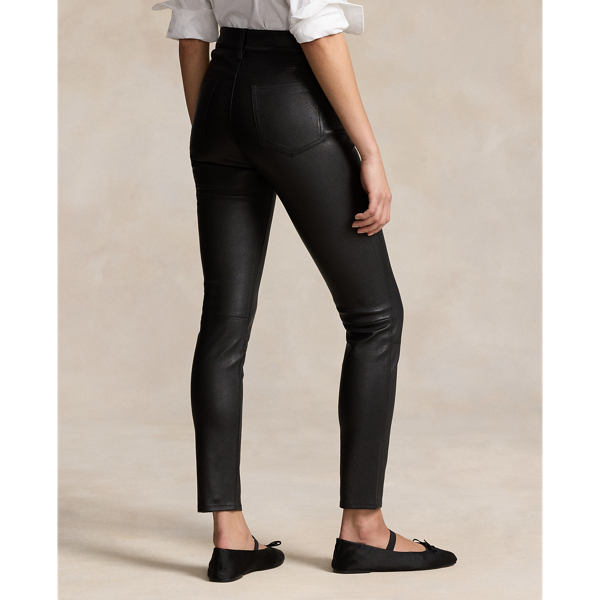 Black Lambskin 5-Pocket Super-Slim Trouser Polo Ralph Lauren 5
