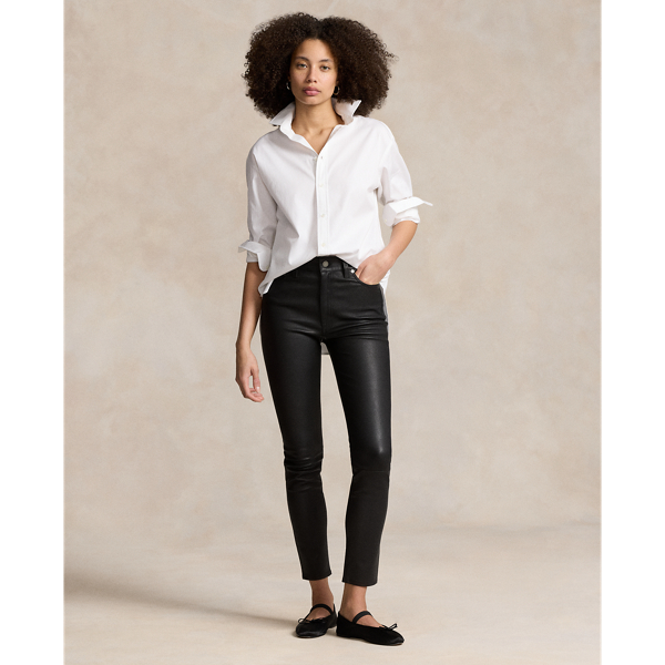 Black Lambskin 5-Pocket Super-Slim Trouser Polo Ralph Lauren 7