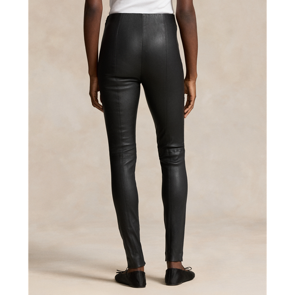 The Lambskin Side Zip Trouser for Women Ralph Lauren BE