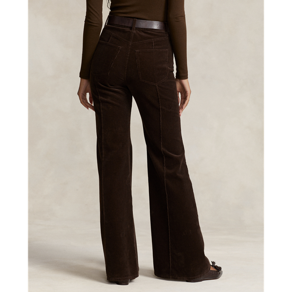 Dark Beech Pintucked Corduroy Flare Pant Polo Ralph Lauren 5