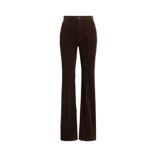 Dark Beech Pintucked Corduroy Flare Pant Polo Ralph Lauren 2