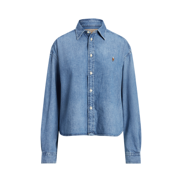 Ralph lauren boxy cropped shirt online