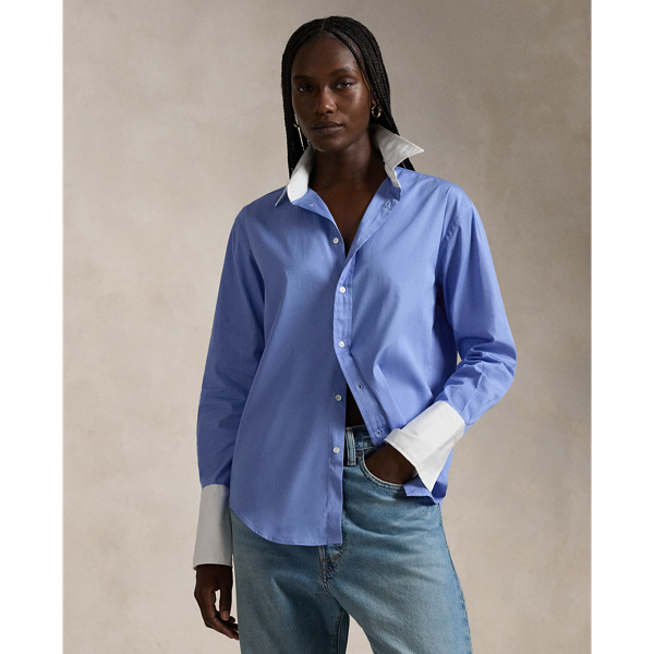 Extended-Cuff Cotton Shirt